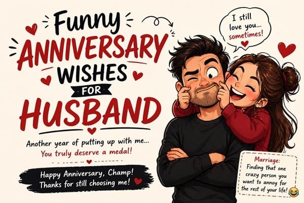 Funny Anniversary Wishes for Husband
