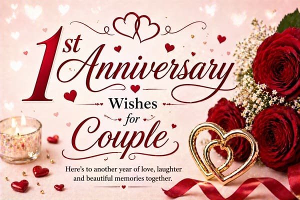 1st Anniversary Wishes for Couple
