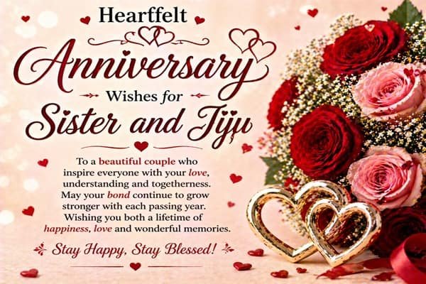 Anniversary Wishes for Sister and Jiju