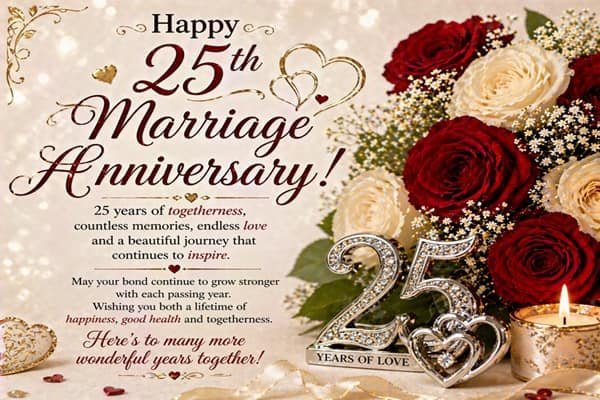 25th Marriage Anniversary Wishes